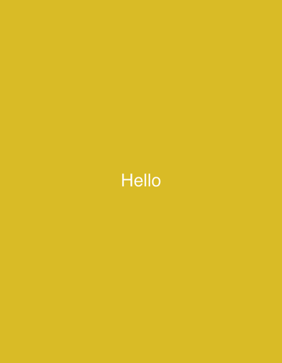 The image is a solid yellow background with the word "Hello" centered in white. The location information provided is irrelevant as there is no visual context to connect the image to that specific location.