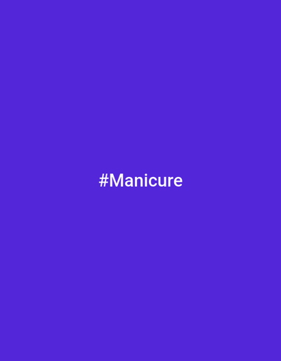 A medium shot of a purple background with the hashtag "#Manicure" in white lettering centered. The location is not identifiable within the city of Pie, Indonesia. There are no people, objects, actions, or interactions visible. The only environmental detail is the purple background.