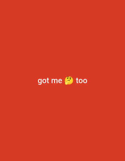 The image is of a plain red background with the text "got me 🤔 too" in white centered on the screen. The coordinates provided place the location in downtown Duluth, Minnesota, along the shores of Lake Superior.