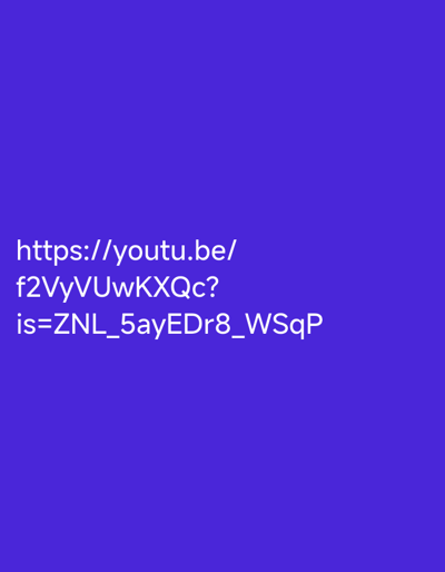 The image shows a portion of a solid purple background. In the lower-left quadrant of the image, white text is displayed, forming a URL. The text reads "https://youtu.be/ f2VyVU wKXQc? is=ZNL_5ayEDr8_WSqP". The image does not depict any scene within the city of Neapoli Municipal Unit, Greece, nor does it contain any people, subjects, objects, actions, or interactions.