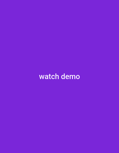 A still image displays the text "watch demo" in white, centered on a solid purple background. The text is rendered in a sans-serif font. The image does not contain any discernible information about Kiblych, Ukraine, nor does it depict any people, subjects, objects, or actions. The environment is abstract and solely consists of the purple background and the overlaid text.
