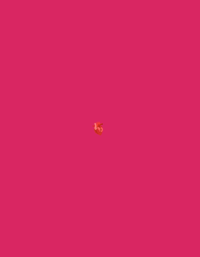The image is a solid magenta background with a small, stylized illustration of a heart in the center. The heart is depicted in shades of red and pink, with visible chambers and a slightly abstract, cartoonish style. There are no people, objects, or environmental details in the image besides the heart illustration and the magenta background. The location of Fyodorovsky, Russia, is irrelevant to the visual content of this image.
