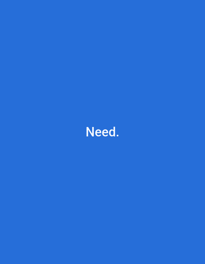 The image is a solid blue background with the word "Need." written in white text in the center. There is no information present in the image that would allow for a description of any location in Wuro Ngangandi, Nigeria.