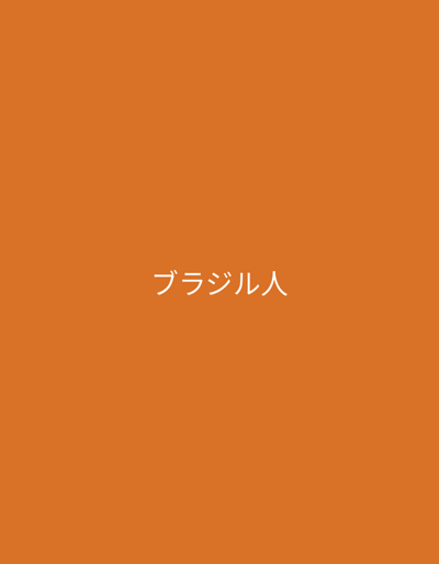 The image is a solid orange color with the Japanese word "ブラジル人" (meaning "Brazilian") in white lettering in the center of the image.  The coordinates provided (latitude: 31.19, longitude: 29.905) are for Alexandria, Egypt.  There are no people, objects, or actions present in the image.