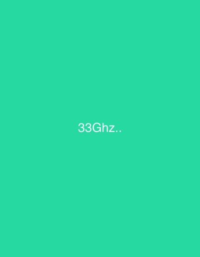 The media file is a photograph featuring a plain, teal-colored background. Centered in the image, white text reads "33Ghz..". The image is simple and lacks any discernible subjects, objects, or scenes. There is no activity or event taking place, nor are there any notable details regarding time of day, weather, or location cues. The overall impression is one of minimalism, with the focus solely on the text against the solid backdrop. The location context provided, Tsibanobalka, Russia, does not correlate with any visual information present in the image itself.