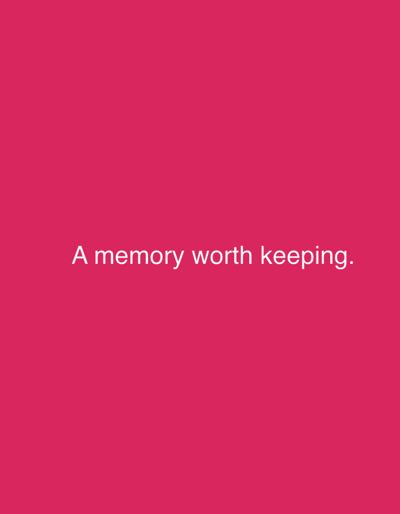 The image shows the text "A memory worth keeping." centered on a plain pink background. There are no other objects, people, or environmental details visible. The location in the city of Nalazar, Uzbekistan is not specified or discernible from the image.
