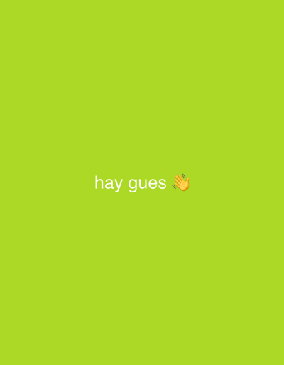 The image displays the words "hay gues" followed by a waving hand emoji, set against a bright green background. The text is centered horizontally and positioned in the lower third of the frame. The overall scene is simple and does not depict any recognizable landmarks or elements of Milton Keynes.