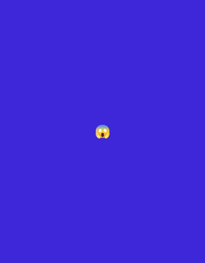 Centered on a solid blue background is a yellow emoji. The emoji depicts a face with wide eyes, an open mouth, and both hands raised to its cheeks. This emoji expresses shock or surprise. The emoji takes up a minimal portion of the image.