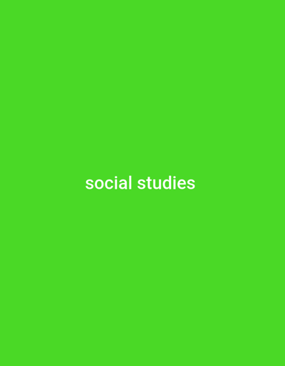 The image shows the words "social studies" written in white, centered on a bright green background. There are no people, objects, or environmental details visible in the image, nor is there any indication of a location in Sarkin Dutse, Nigeria.