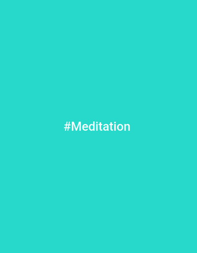 This is a digital image with a solid turquoise background. Centered on the background is the text "#Meditation" in white sans-serif font. The image is a simple graphic with no discernable subjects, objects, scene, setting, or activity. There are no specific details about time of day, weather, or location, other than the provided context of Pidhirtsi, Ukraine, which is not visually evident in the image itself. The emotion conveyed is neutral due to the lack of visual elements beyond the text and background. The only visible text is the hashtag and word "#Meditation".