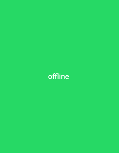 The image displays the word "offline" in white, sans-serif text centered on a bright green background. The text is clearly legible, with "offline" positioned approximately in the middle of the frame. There are no other visual elements in the image. The context provided indicates that this image is from Jauro Sent, Nigeria, but this location does not offer any cues about the content of the image itself, which is purely typographic. The activity, if any, is implied by the text "offline," suggesting a lack of internet connectivity or availability. No people, objects, specific setting, time of day, weather, or emotions are depicted or suggested by the visual information.