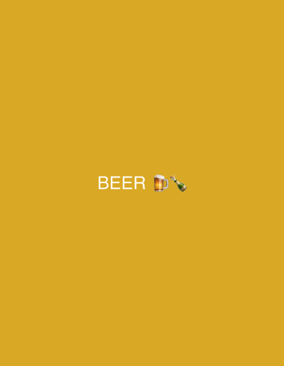 This media file is a digitally created image with a plain, solid mustard-yellow background. In the lower-middle section of the image, the word "BEER" is written in white, sans-serif font. To the right of the word, there are two emojis: a beer mug emoji, which depicts a pint of beer with foam, and a bottle with popping cork emoji, suggesting a celebratory drink like champagne. The bottle emoji is green with a foil-wrapped neck and a cork that is being ejected, with a spray of liquid or bubbles around it. The overall presentation is simple and graphic, with the text and emojis positioned centrally. There are no visible people, specific scenery, or cues related to the time of day, weather, or location within Chorzów, Poland. The image does not depict an activity or event in progress, but rather uses symbolic representations of celebration and beverages.