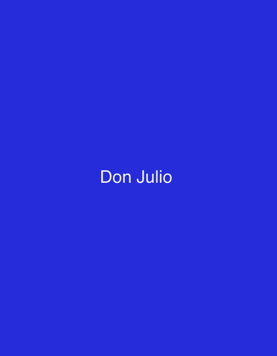 The image is a solid blue background with the text "Don Julio" in white font centered horizontally and vertically. There are no people, objects, or environmental features visible. The location of Malete, Nigeria, is not depicted or suggested by the image.