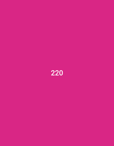 The image is a solid pink color with the number 220 in white font centered on the image. The image is a digital rendering and contains no people, objects, or actions. The coordinates provided do not correspond to any recognizable place or scene within the image.