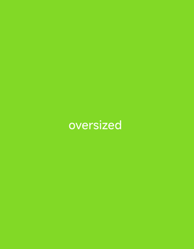 The image is a plain, bright green background with the word "oversized" written in white text in the center. There is no indication of the city of Jauro Shomwa, Nigeria in the image.