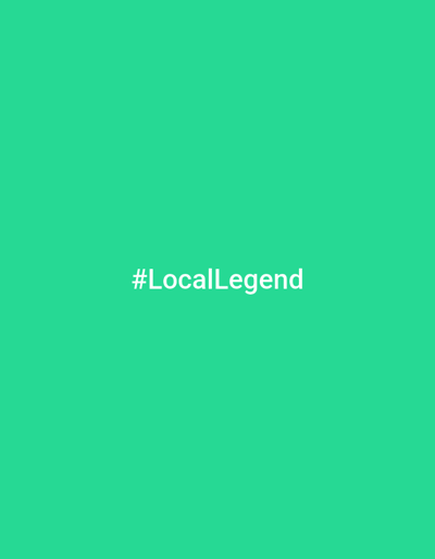 The image is a solid green background with the hashtag "#LocalLegend" in white text near the center. There is no discernible information to determine its location in Fort Smith, United States of America.
