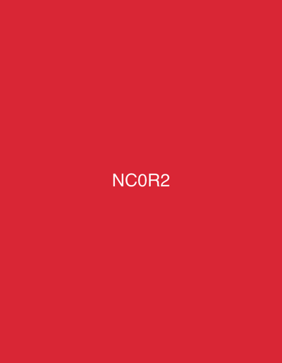 The image is a solid red field with the text "NC0R2" in white at the center.