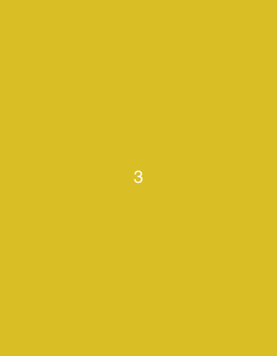 A white number '3' is centrally located against a solid, mustard-yellow background. The image does not depict any urban environment, nor does it provide any information about the location in the city of Турынскі сельскі Савет, Belarus.