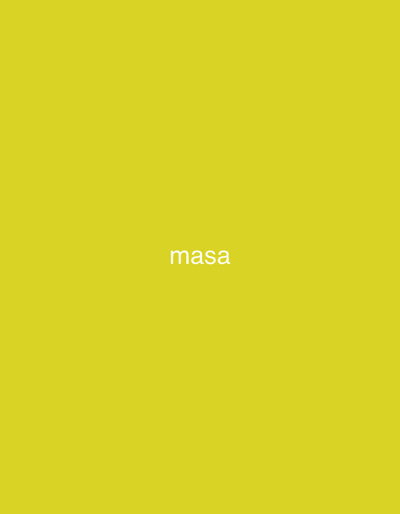 The image shows the word "masa" in white letters against a solid yellow background. There is no indication of any location in the city of Offatedo, Nigeria, or any other city. There are no people, subjects, objects, actions, interactions, or environmental details present beyond the text and background color.