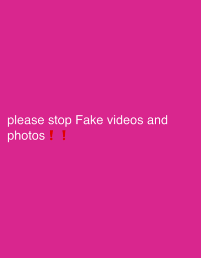 The image is a digital screenshot or social media post with text overlayed on a solid pink background. The text reads "please stop Fake videos and photos ! !". There is no discernible location in Kandahar, Afghanistan, nor any people, subjects, or actions present in the image. The environment is simply a plain pink background.