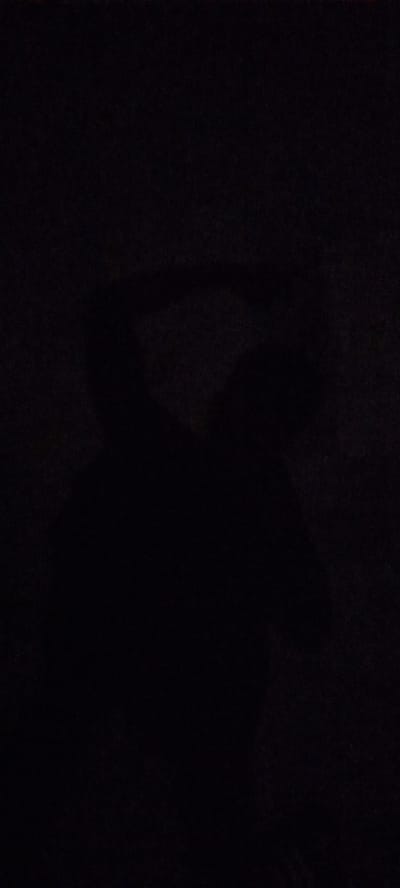 The image is almost entirely black, characterized by pervasive darkness and extremely low visibility, making it nearly impossible to discern specific details. Subtle, indistinct variations in shade are faintly perceptible in the central and upper-central portions, appearing as amorphous, dark masses or silhouettes against the deeper black background. However, no specific subjects such as people, distinct objects, or clear outlines can be definitively identified from these faint forms. Consequently, no activity or event taking place is discernible. The extreme lack of light suggests the image was captured in a very dark environment, possibly at night or indoors without illumination. There are no visible text elements, specific location cues within the frame, or discernible emotions. The provided crop images reiterate the overall darkness without offering further clarity regarding any potential subjects or details.