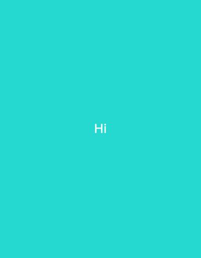 The image displays a solid teal background. Centered both horizontally and vertically within this background is the word "Hi," rendered in white capital letters. No people, additional subjects, or objects are present. There are no discernible actions, interactions, or environmental features. The image contains no visual information indicating a specific geographical location, including the city of Servas, France.