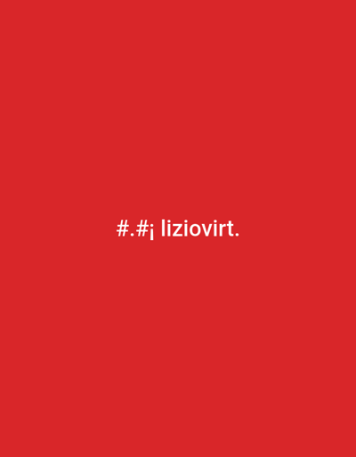 A red square has the white text "#.#i liziovirt." centered near the bottom. The text appears to be a combination of symbols and a word. The composition has a clean and minimalist aesthetic.