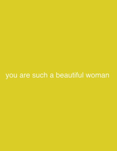 The image is a yellow background with the text "you are such a beautiful woman" in white. There is no indication of the location of Offatedo, Nigeria.