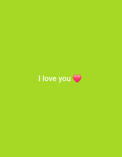 The image contains a solid green background with the words "I love you" and a pink heart emoji in white text. The coordinates provided are for the city of Tulsa, Oklahoma, USA, but there is no visible scene or other objects related to that location in this image.