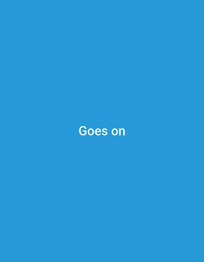 The image displays the text "Goes on" in white, centered on a solid blue background. The location of Wuro Ngangandi, Nigeria is not depicted or suggested in the image. There are no people, subjects, objects, actions, or interactions visible. The environment is an abstract digital space.