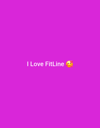 The image contains the text "I Love FitLine" with a smiling face emoji surrounded by hearts. The text is white and centered on a solid magenta background. There are no people, objects, or environmental elements visible in the image. There is no discernible location information related to the city of Таёжное, Russia.