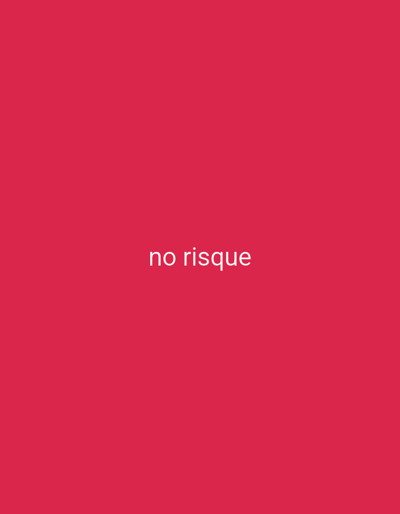 The image is a solid, bright crimson red with the words "no risque" in white text centered in the bottom half of the image. The coordinates provided are for the city of La Goulette, Tunisia, but the image contains no location-specific details. There is no indication of the subject, people, objects, actions, interactions, or environment. The image is simply a solid color with text.