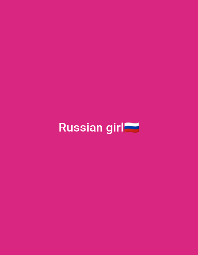 The image is a solid pink background with the text "Russian girl" and the Russian flag emoji located in the center. There is no depiction of a location, people, subjects, objects, actions, or interactions. The city of Sannikovo, Russia is not mentioned.
