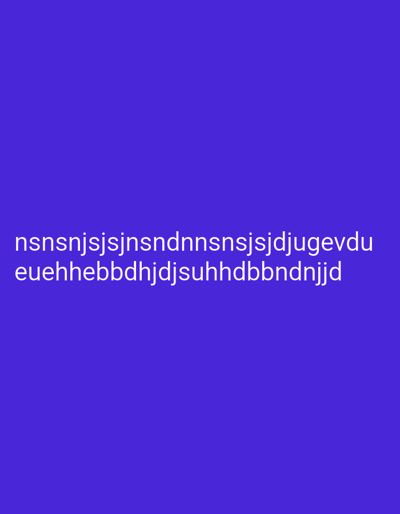 The image contains two lines of white text on a purple background. The first line reads "nsnsnjsjsnsndnnsnsjsjdjugevdu" and the second line reads "euehhebbdhjdjsuhhdbbdndnjjd". There is no indication of a location in Yenakiieve, Ukraine, or any people, subjects, objects, actions, or interactions.
