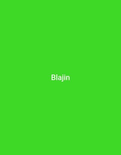 The image is a bright green, solid background with the word "Blajin" written in white, capitalized text in the center. There are no discernible elements relating to the city of Milton Keynes, United Kingdom, or any other environmental or contextual details. The image solely consists of text on a colored background.