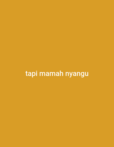 The image displays a solid mustard-yellow background, located in the city of Koulamoutou, Gabon. Centered horizontally on this background is white text, which reads 'tapi mamah nyangu'. No other discernible people, subjects, objects, actions, interactions, or environmental details are present in the visual field.