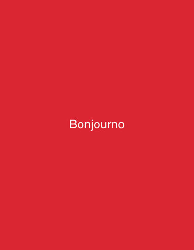 The scene is a static graphic display, located in the city of Skhirat, Morocco. The environment consists solely of a uniform, saturated red background that fills the entire frame. The primary subject is the word "Buongiorno," presented in white, sans-serif text. This text is centrally positioned on the red background. There are no people, additional objects, discernible actions, or interactions depicted within the image.