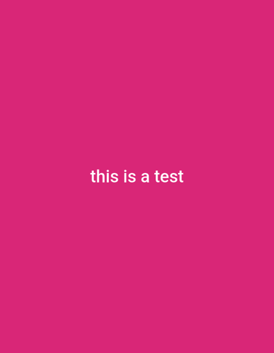The image is a solid pink background with the text "this is a test" in white font in the center of the image. The coordinates 28.584, -81.293 are located in Winter Park, Florida, United States.