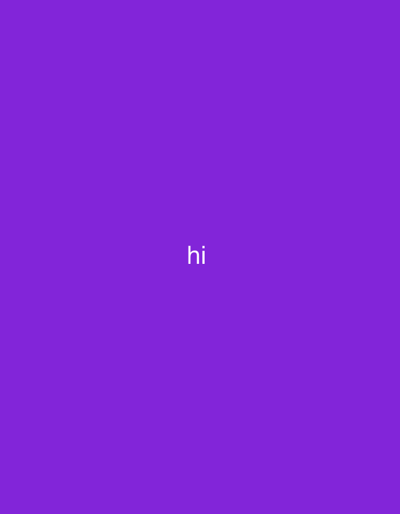 The image is a solid purple background with the word "hi" in white text in the center. The coordinates provided correspond to a location in Nof HaGalil, Israel.