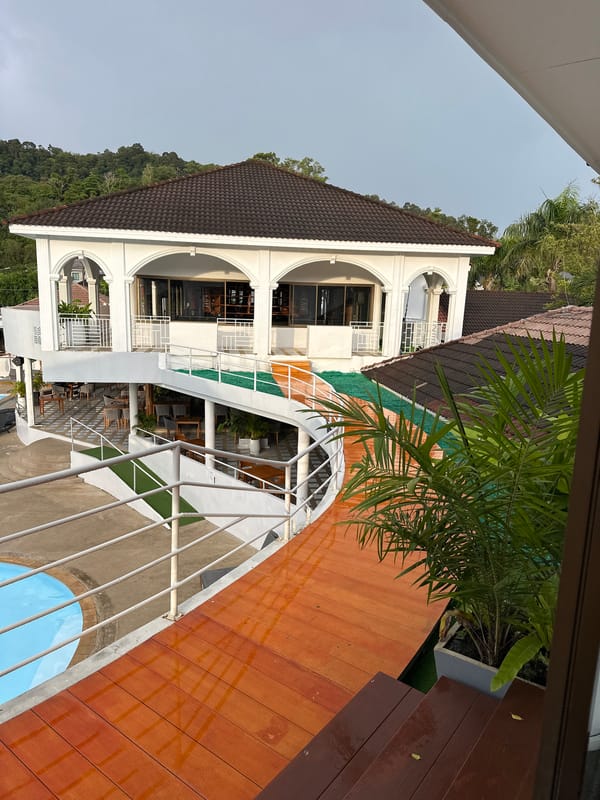 Resort life documented during rainy morning in Kathu Thailand