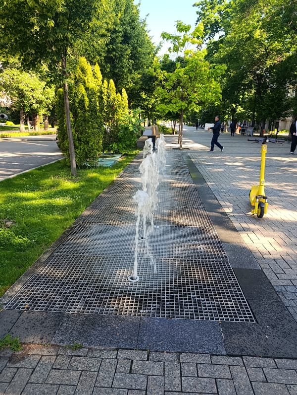 Almaty's fountains and public spaces documented in morning survey