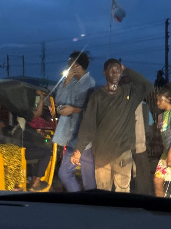 Evening street activity across Lekki and Lagos