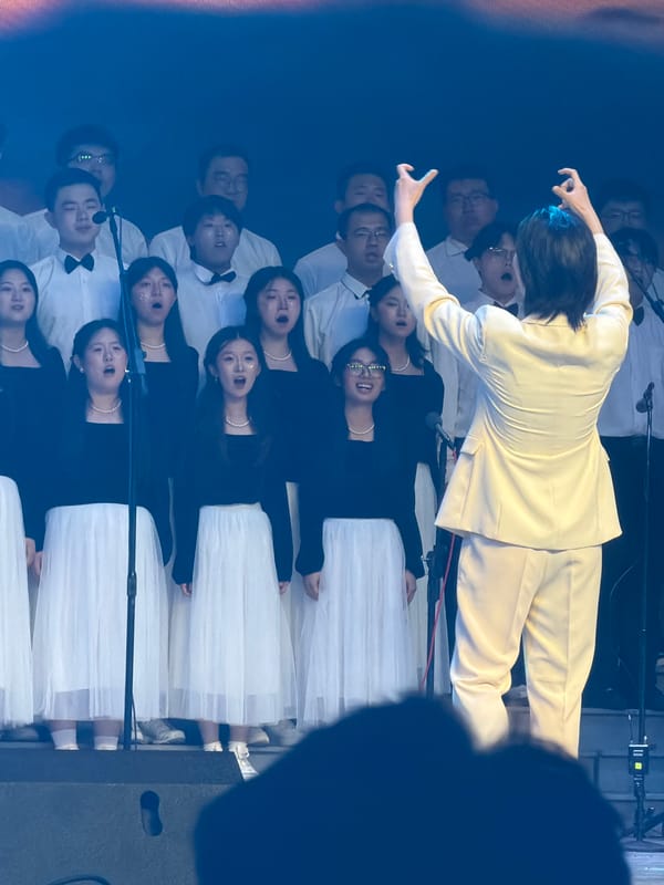 Musical concert with choir and soloists performed in Guta