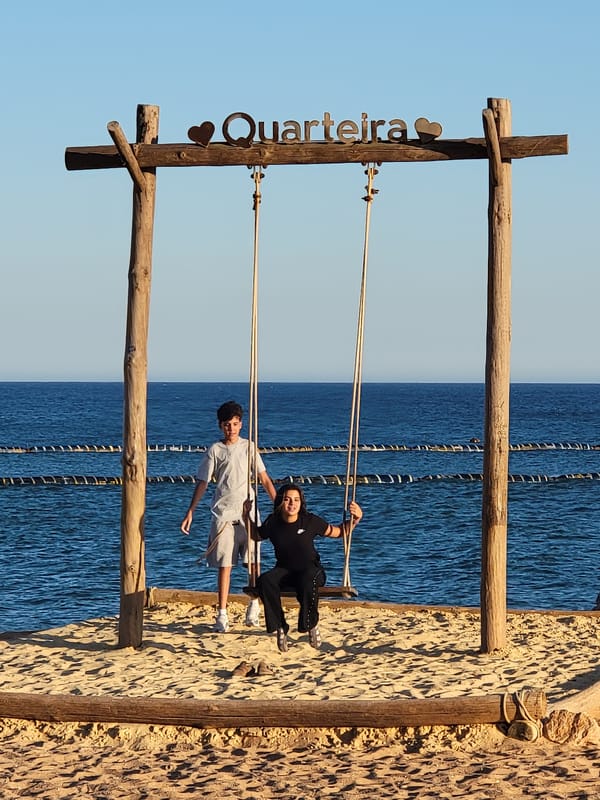 Quarteira beach on a calm summer evening