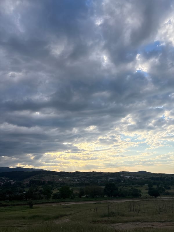 Dramatic storm clouds observed over Strelcha, Bulgaria early morning