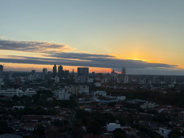 Sunset panorama over Santa Cruz de la Sierra, Bolivia
