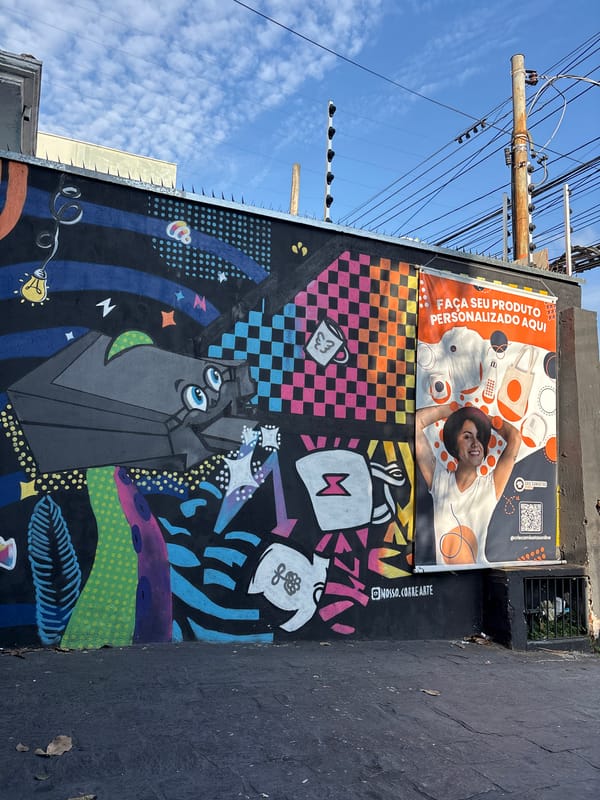 Street art mural documented by witnesses in São Paulo