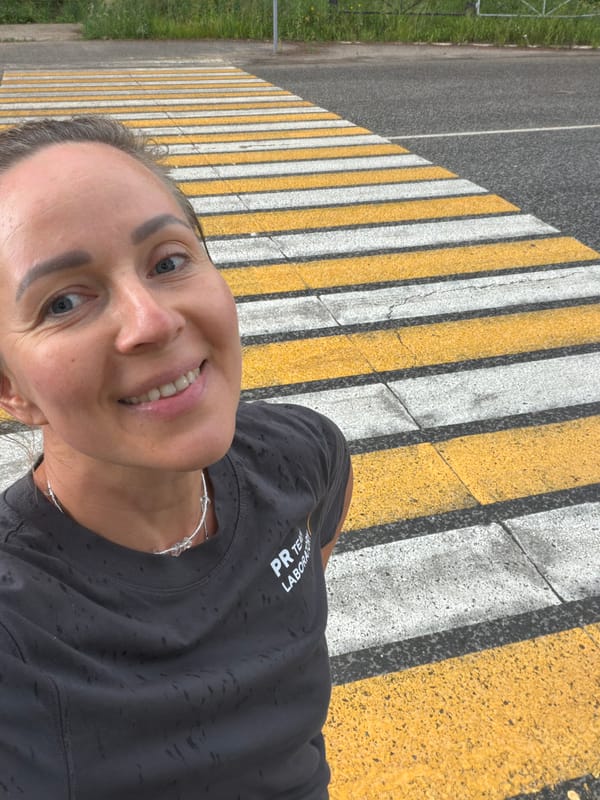 Selfies and a forest road in Chaikovsky on a July morning