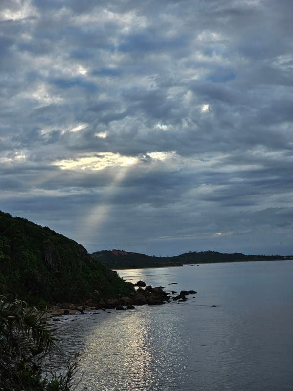 Tourist captures coastal views of Búzios resort town Brazil