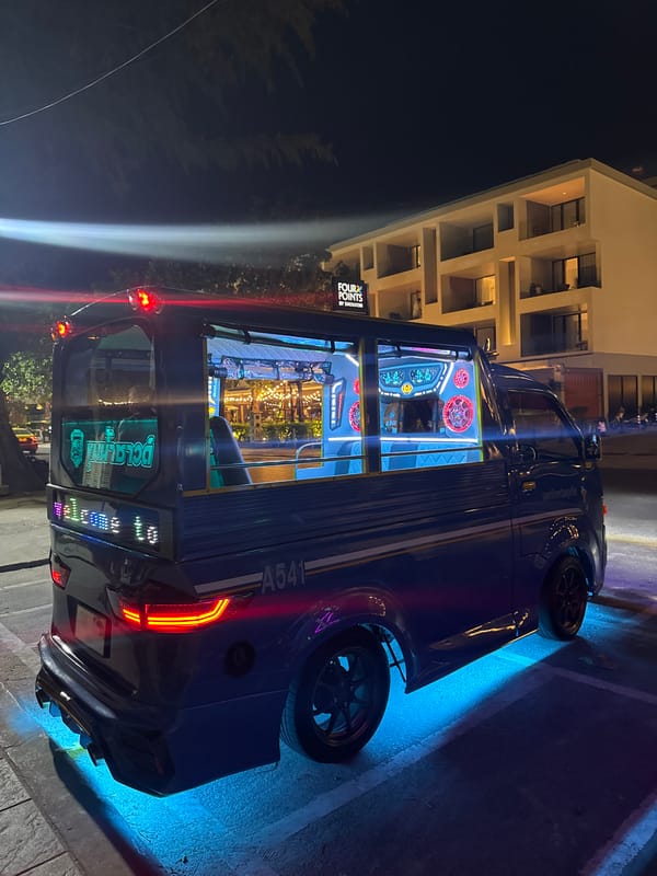Nighttime scenes captured along Patong Beach tourist area